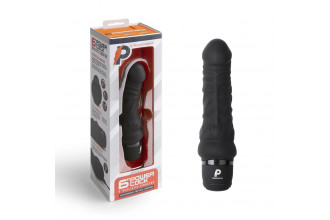 Черный вибратор-реалистик 6 Realistic Vibrator - 17 см.