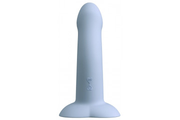 Голубой вибростимулятор на присоске Heart Guy - 17 см.