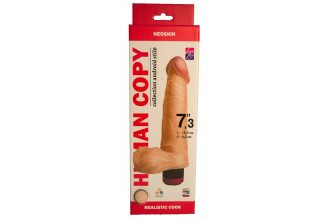 Телесный вибромассажёр HUMAN COPY 7,3 - 18,5 см.