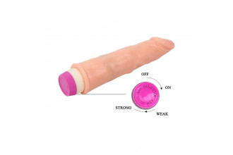 Вибратор Realistic Cock Vibe телесного цвета - 21 см.