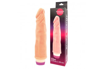 Вибратор Realistic Cock Vibe телесного цвета - 21 см.