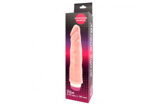 Вибратор Realistic Cock Vibe телесного цвета - 21 см.
