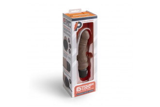 Коричневый вибратор-реалистик 6 Realistic Vibrator - 17 см.