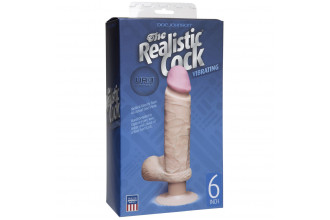 Вибромассажер-реалистик на присоске The Realistic Cock ULTRASKYN Vibrating 6”- 21,6 см.