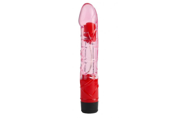 Розовый реалистичный вибратор 9 Inch Realistic Vibe - 23 см.