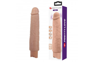Телесный реалистичный вибратор Soren - 25,2 см.