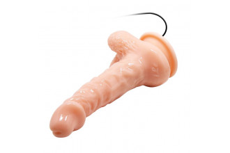 Вибромассажер-реалистик на присоске - 17 см.