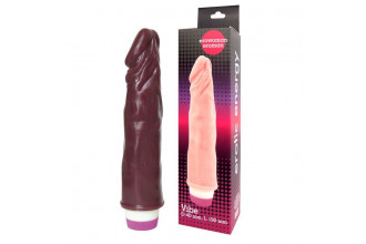 Вибратор Realistic Cock Vibe коричневого цвета - 21 см.