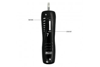 Коричневый вибратор с вращением и поступательными движениями Easton - 18,5 см.