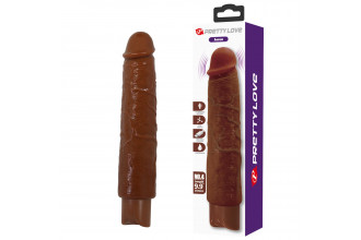 Коричневый реалистичный вибратор Soren - 25,2 см.