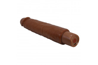 Коричневый реалистичный вибратор Soren - 25,2 см.