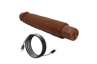 Коричневый реалистичный вибратор Soren - 25,2 см.