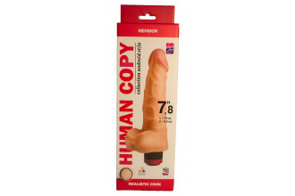 Телесный вибромассажёр HUMAN COPY 7,8 - 19 см.