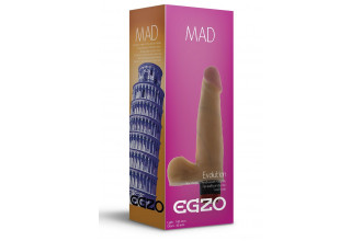 Телесный реалистичный мультискоростной вибратор Mad Tower - 18,5 см.
