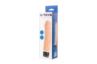 Реалистичный телесный вибратор A-Toys - 19,3 см.