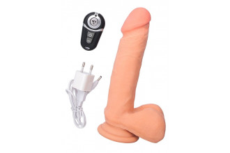 Перезаряжаемый вибратор-реалистик REALSTICK ELITE VIBRO с пультом ДУ - 20 см.