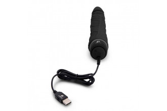 Черный вибратор-реалистик 7 Realistic Vibrator - 20 см.