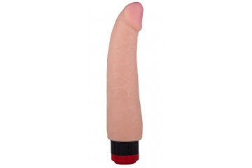 Реалистичный вибратор без мошонки с встроенным контроллером - 21,2 см.