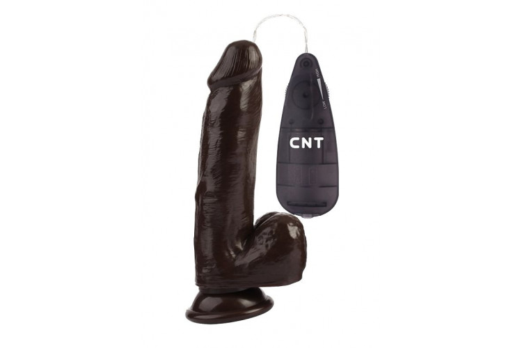 Коричневый вибратор-реалистик 7.4 Stud Realistic Dildo - 19 см.