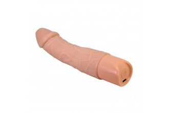Телесный реалистичный вибратор Jermaine - 19,5 см.