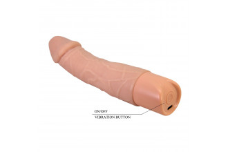 Телесный реалистичный вибратор Jermaine - 19,5 см.
