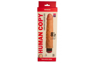 Телесный вибромассажёр HUMAN COPY 8,2 - 21,6 см.