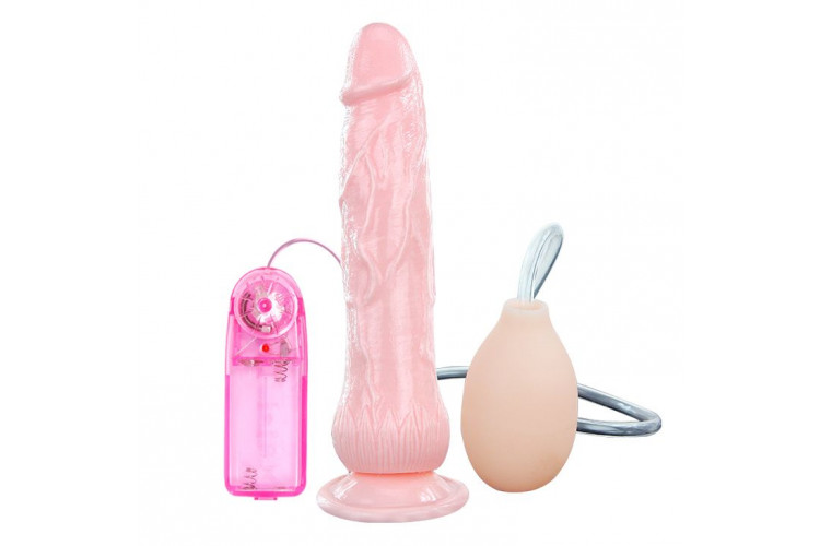 Вибратор с имитацией семяизвержения Eros Fountain - 20 см.