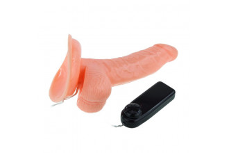 Вибромассажер-реалистик на присоске - 15,5 см.