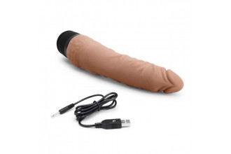 Кофейный вибратор-реалистик 7 Realistic Vibrator - 20 см.