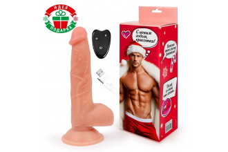 Телесный вибратор-реалистик с возвратно-поступательными движениями