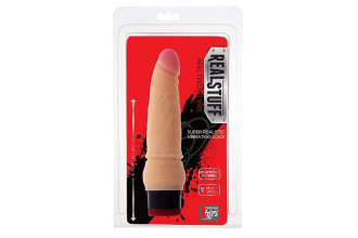 Вибратор-реалистик со встроенным пультом REALSTUFF 6INCH VIBRATOR - 15,5 см.