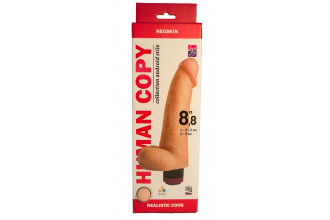 Телесный вибромассажёр HUMAN COPY 8,8 - 21,5 см.