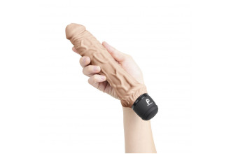 Телесный вибратор-реалистик 8 Girthy Realistic Vibrator - 24,5 см.