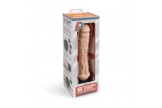 Телесный вибратор-реалистик 8 Girthy Realistic Vibrator - 24,5 см.