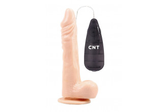 Телесный вибратор-реалистик 8.5 Vibrating Beginner Dildo - 21,5 см.