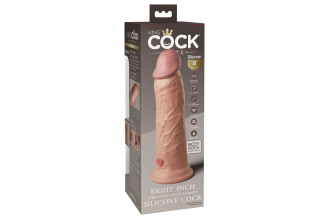 Телесный вибратор-реалистик 8 Vibrating Silicone Dual Density Cock - 22 см.