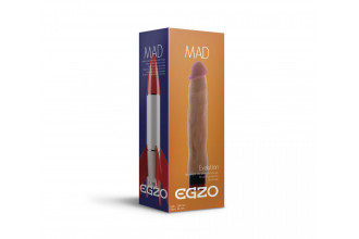 Реалистичный мультискоростной вибратор без мошонки Mad Rocket - 23 см.