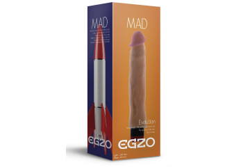 Реалистичный мультискоростной вибратор без мошонки Mad Rocket - 23 см.