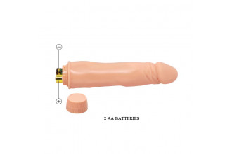 Телесный вибратор-реалистик Barbara - 21,5 см.