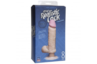 Вибромассажер-реалистик на присоске The Realistic Cock ULTRASKYN Vibrating 8”- 23,5 см.