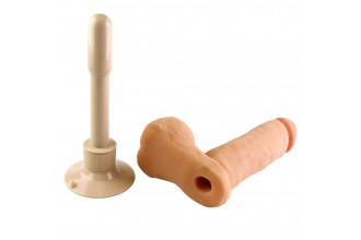 Вибромассажер-реалистик на присоске The Realistic Cock ULTRASKYN Vibrating 8”- 23,5 см.