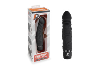 Черный вибратор-реалистик 6.5 Girthy Realistic Vibrator - 19 см.