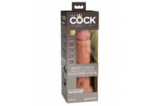 Карамельный вибратор-реалистик 8 Vibrating Silicone Dual Density Cock - 22 см.