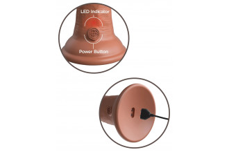 Карамельный вибратор-реалистик 8 Vibrating Silicone Dual Density Cock - 22 см.