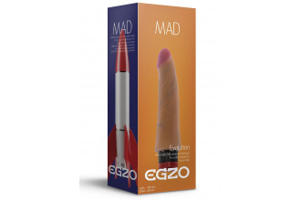 Реалистичный мультискоростной вибратор без мошонки Mad Rocket - 18,5 см.