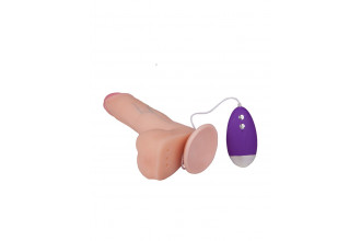 Телесный вибромассажёр-реалистик BEST COCK 6 - 19 см.