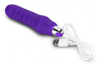 Фиолетовый вибратор Rechargeable IJOY Silicone Waver - 16,5 см.