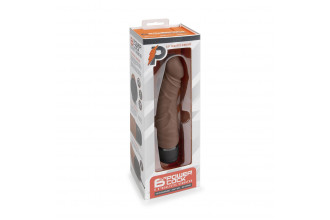 Коричневый вибратор-реалистик 6.5 Girthy Realistic Vibrator - 19 см.