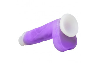 Фиолетовый вибратор-реалистик Encore 8 Inch Vibrating Dildo - 21,6 см.