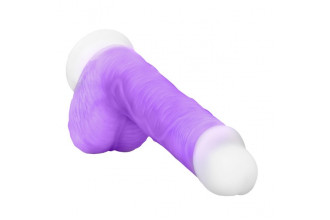Фиолетовый вибратор-реалистик Encore 8 Inch Vibrating Dildo - 21,6 см.